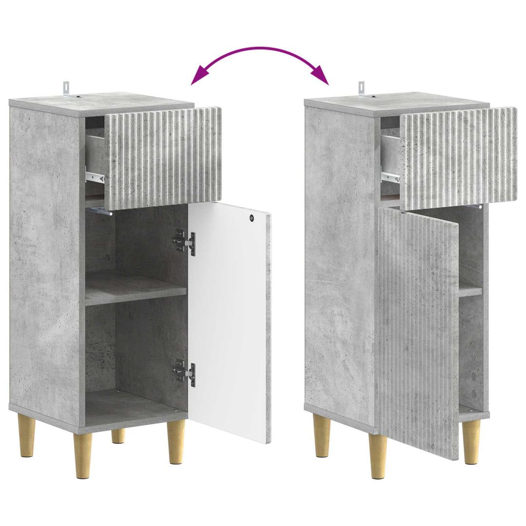 Badeværelse Opbevaringsskab ARNHEM Betongrå 30 x 31 x 80 cm