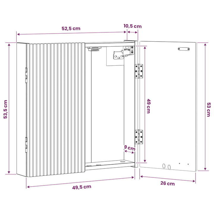 Dartboard Skab ARNHEM Artisan-eg 52,5 x 10,5 x 53,5 cm