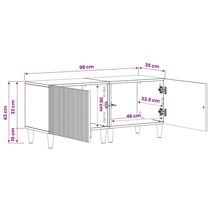 TV-skab Grå Sonoma Konstrueret træ
