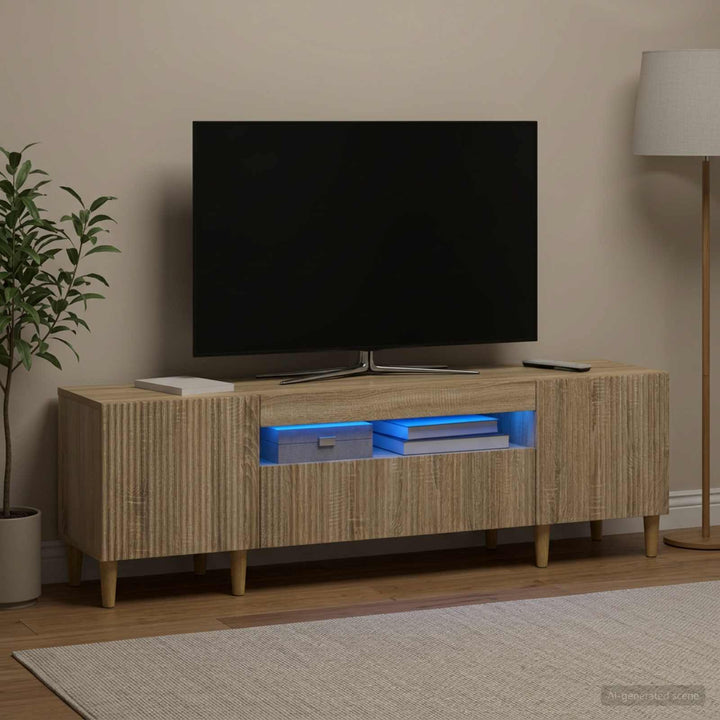 LED TV-skab Sonoma-eg Konstrueret træ
