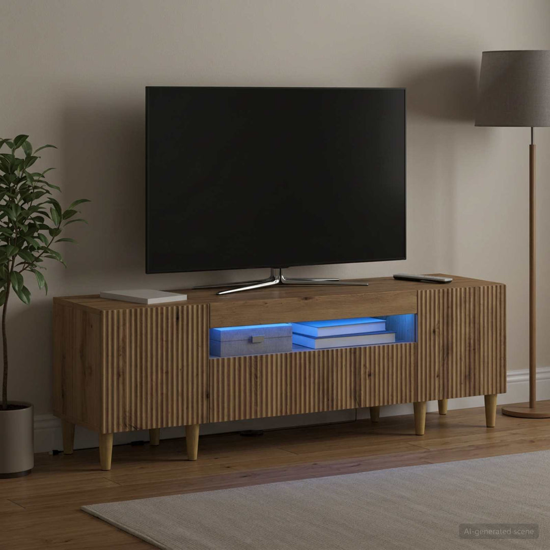 LED TV-skab Artisan-eg Konstrueret træ