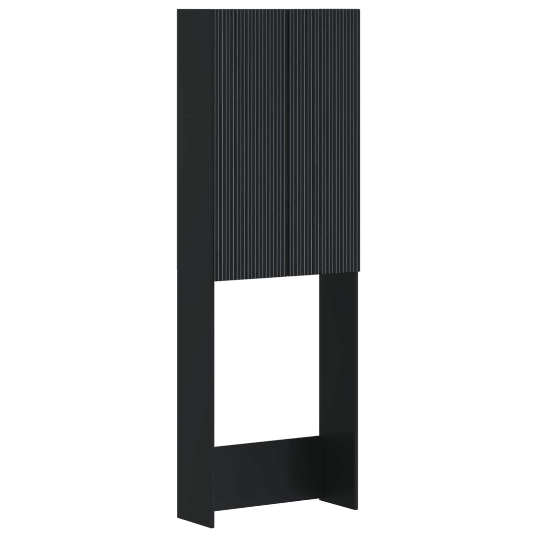 Toilet Skab ARNHEM Sort 66 x 25,5 x 190 cm Konstrueret træ