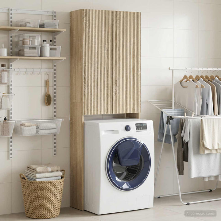 Toilet Skab ARNHEM Sonoma-eg 66 x 25,5 x 190 cm Konstrueret træ