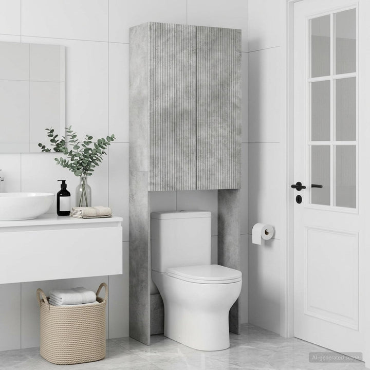 Toilet Skab ARNHEM Betongrå 66 x 25,5 x 190 cm Konstrueret træ