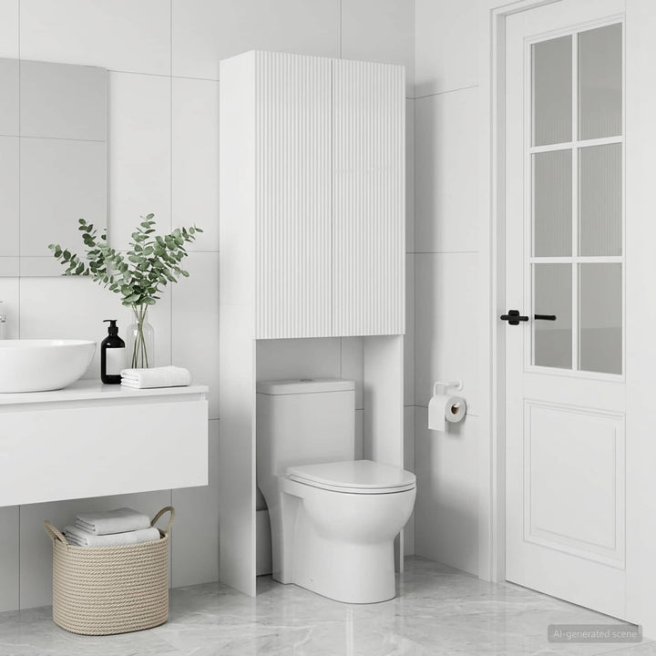 Toilet Skab ARNHEM Hvid højglans 66 x 25,5 x 190 cm