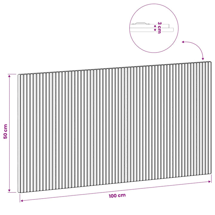 Væghængt hovedgærde ARNHEM Hvid højglans Konstrueret træ