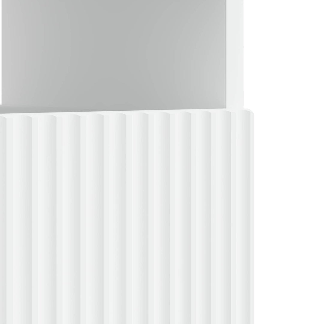 LED TV-skab Hvid Konstrueret træ