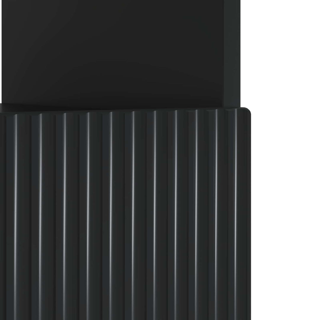LED TV-skab Sort Konstrueret træ