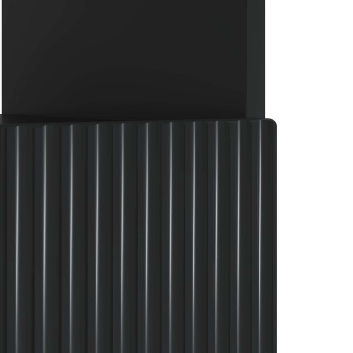 LED TV-skab Sort Konstrueret træ