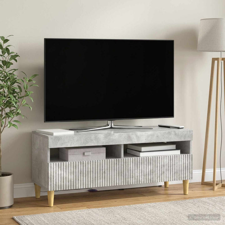 LED TV-skab Betongrå Konstrueret træ