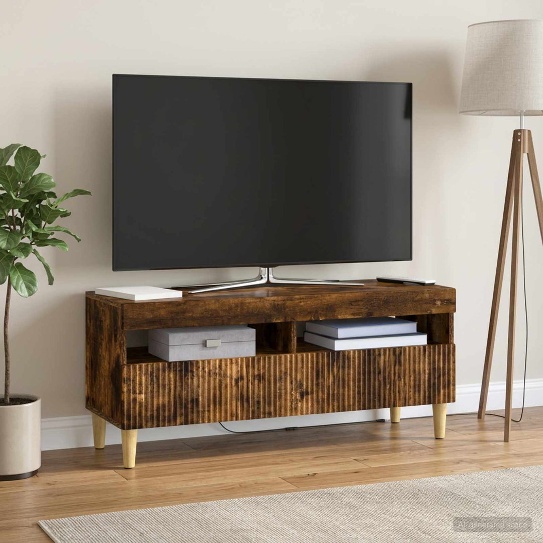 LED TV-skab Røget eg Konstrueret træ