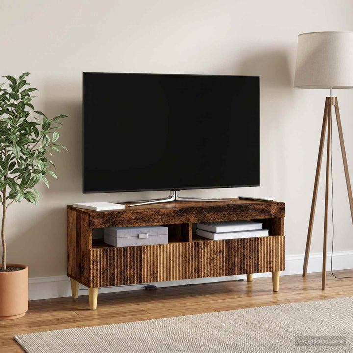 LED TV-skab Gammelt træ Konstrueret træ