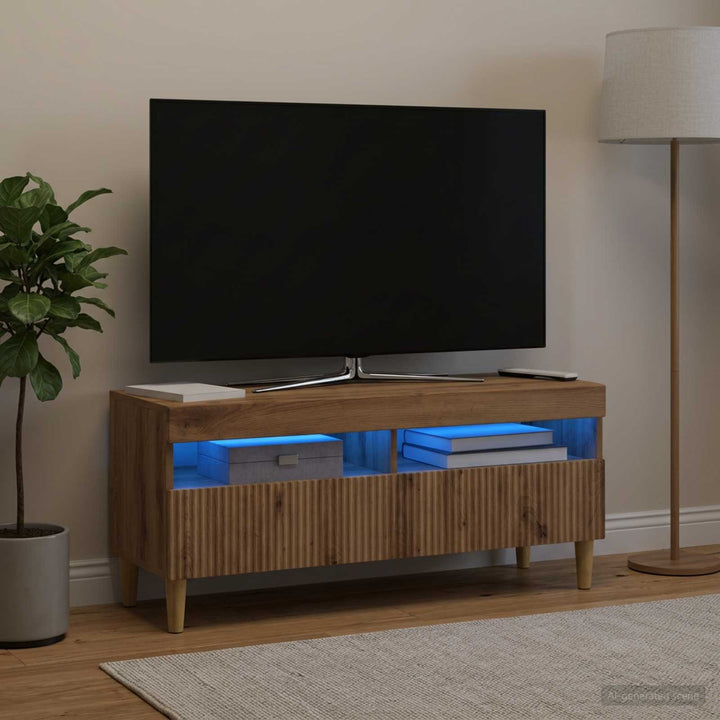 LED TV-skab Artisan-eg Konstrueret træ