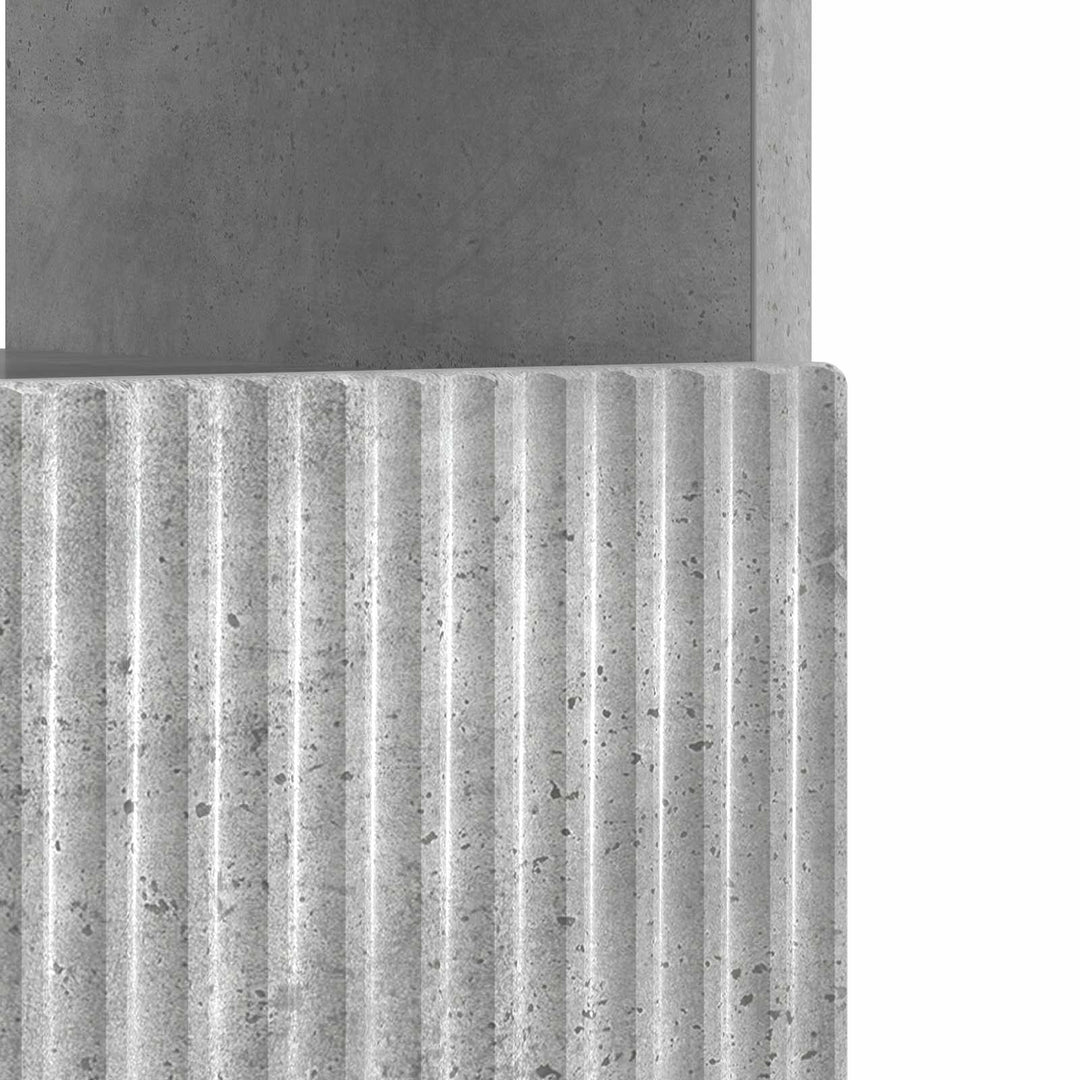 LED TV-skab Betongrå Konstrueret træ