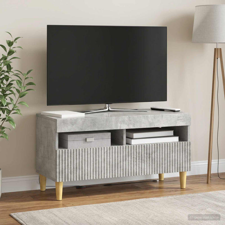 LED TV-skab Betongrå Konstrueret træ