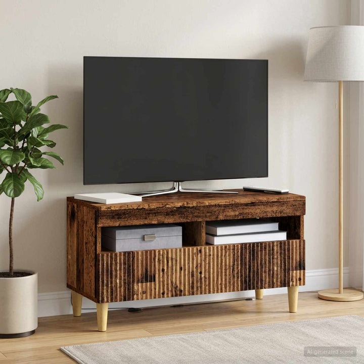 LED TV-skab Gammelt træ Konstrueret træ