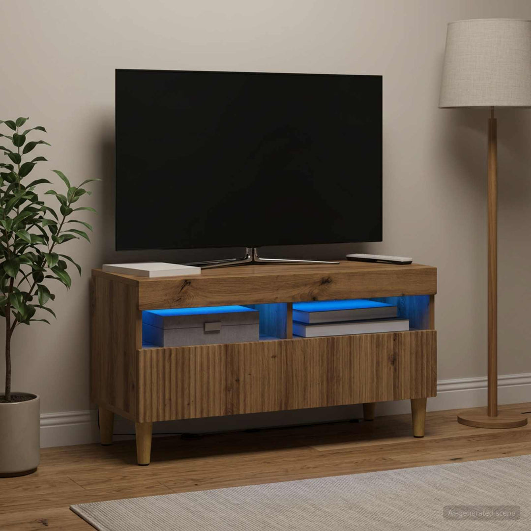 LED TV-skab Artisan-eg Konstrueret træ
