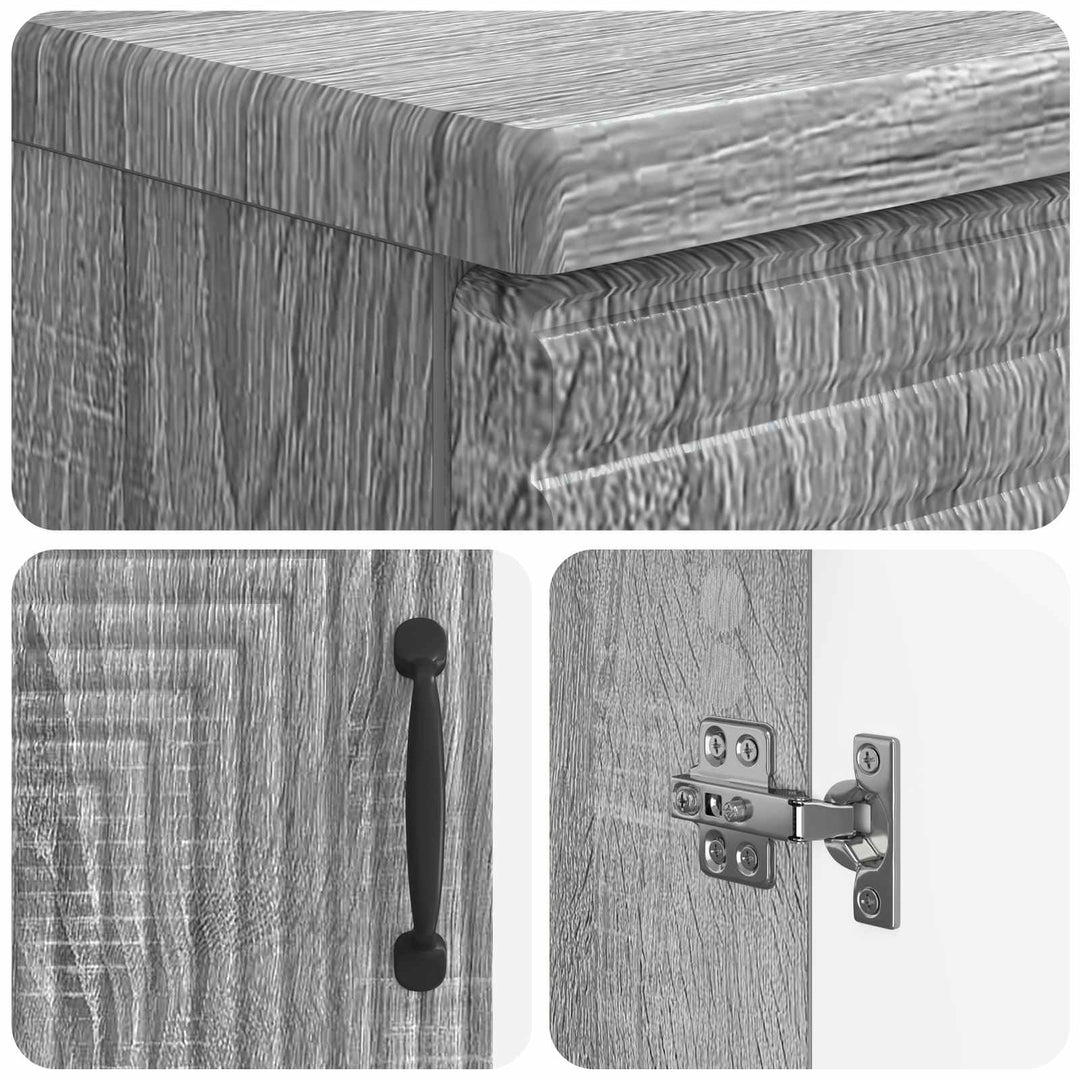 Badeværelsesskabsunder HAARLEM Grå Sonoma 59,5 x 31,5 x 59 cm