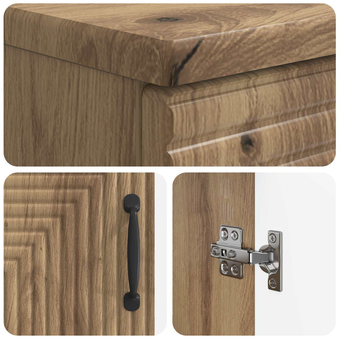 Badeværelsesskabsunder HAARLEM Artisan-eg 59,5 x 31,5 x 59 cm
