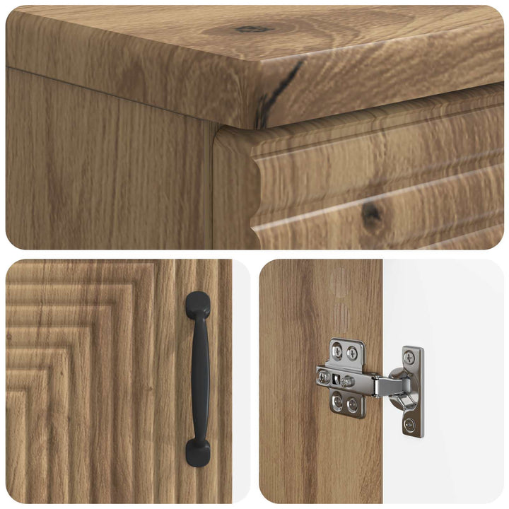 Badeværelsesskabsunder HAARLEM Artisan-eg 59,5 x 31,5 x 59 cm