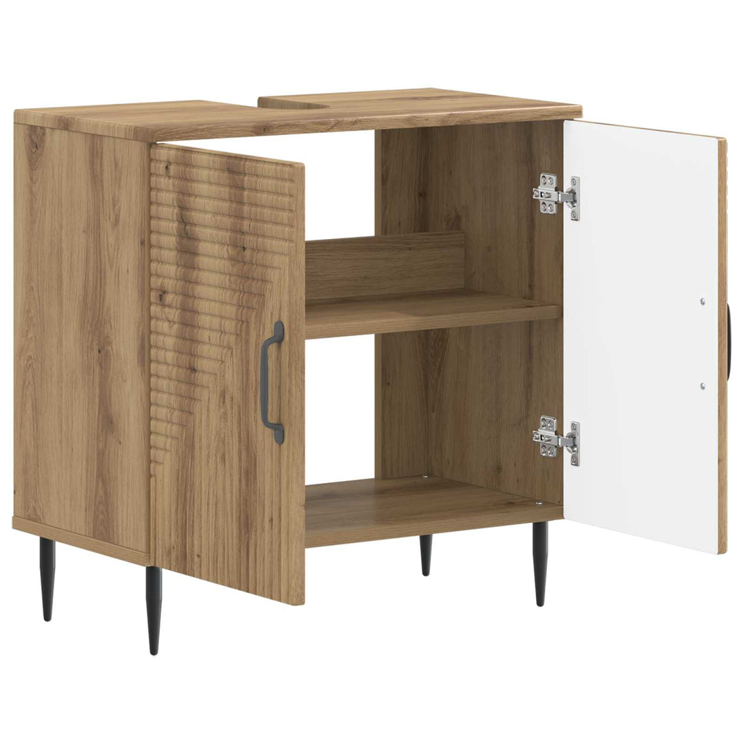 Badeværelsesskabsunder HAARLEM Artisan-eg 59,5 x 31,5 x 59 cm