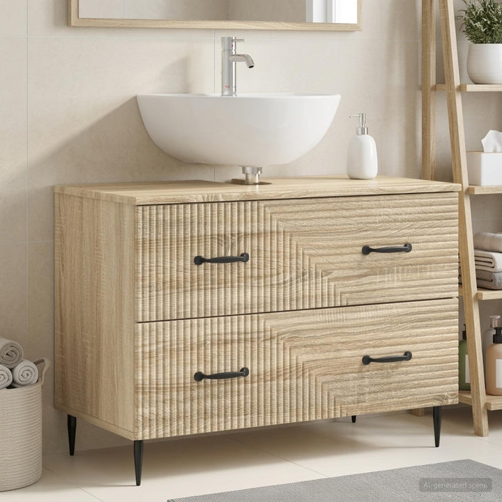 Badeværelsesskabsunder HAARLEM Sonoma-eg 82 x 41 x 58,5 cm