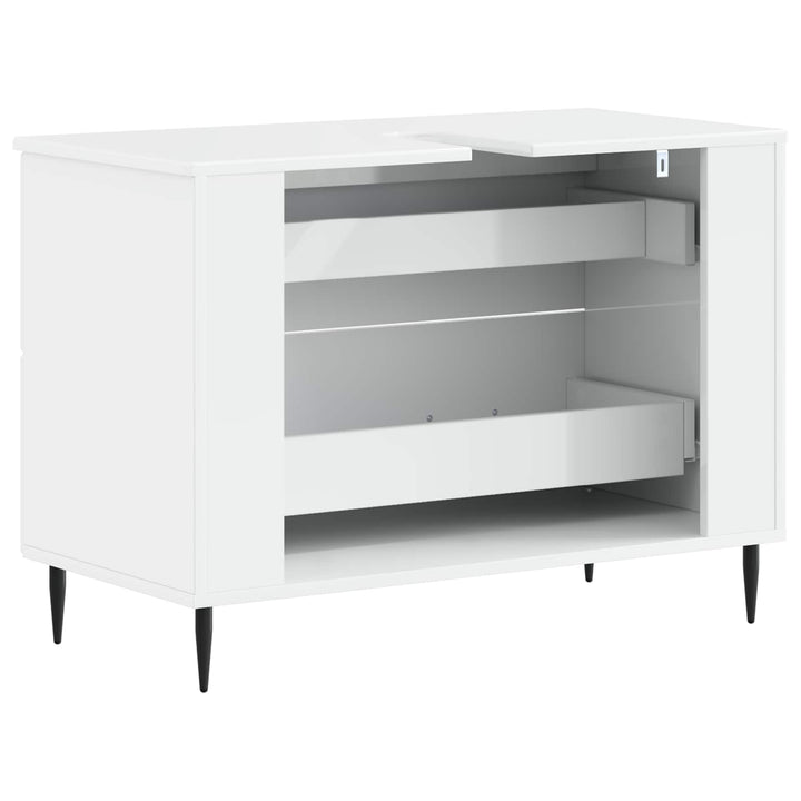 Badeværelsesskabsunder HAARLEM Hvid højglans 82 x 41 x 58,5 cm