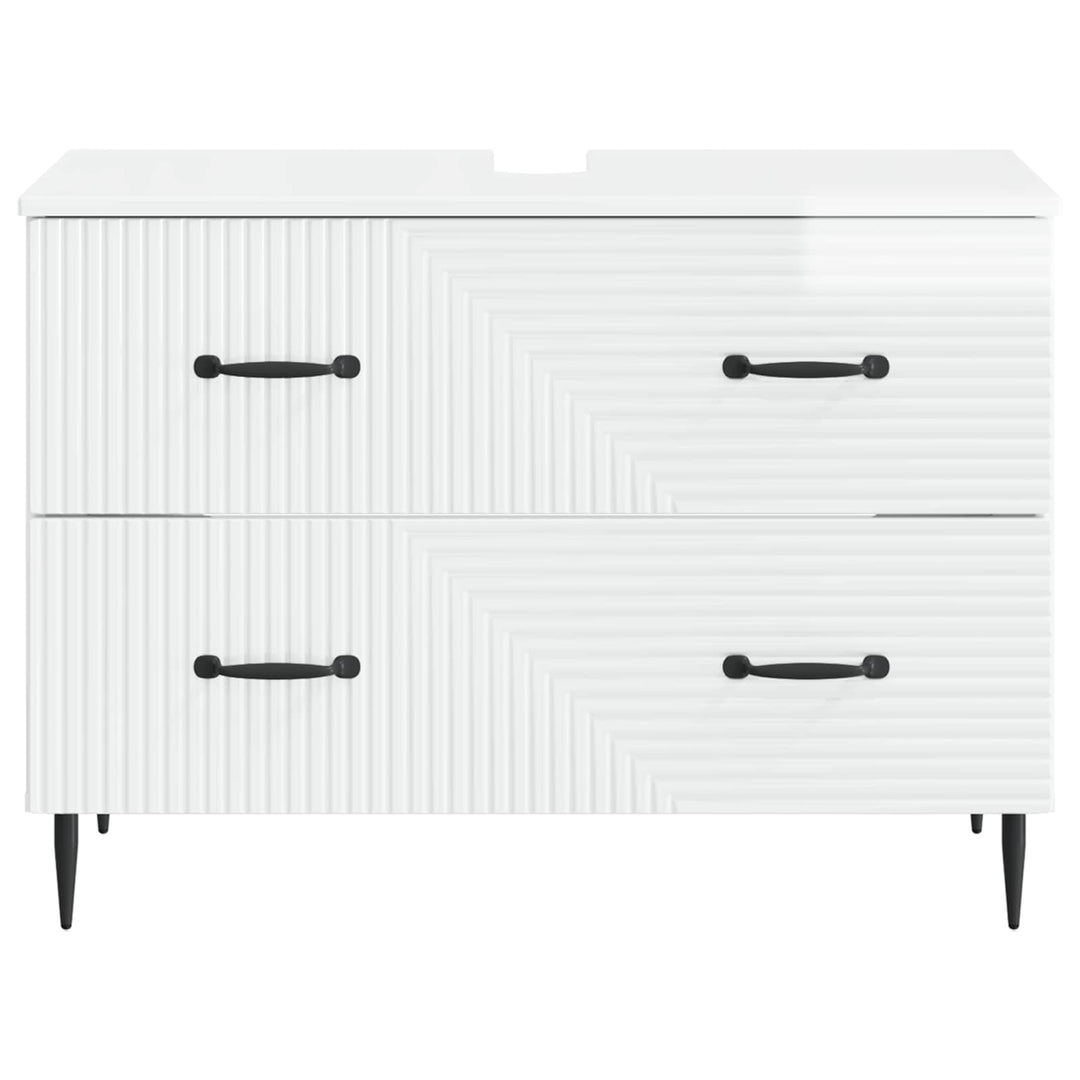 Badeværelsesskabsunder HAARLEM Hvid højglans 82 x 41 x 58,5 cm