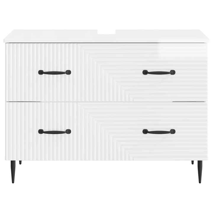 Badeværelsesskabsunder HAARLEM Hvid højglans 82 x 41 x 58,5 cm
