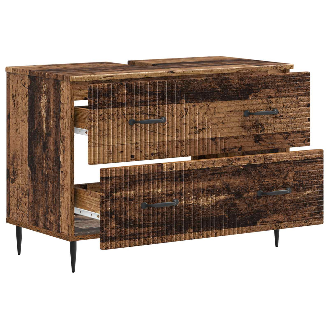 Badeværelsesskabsunder HAARLEM Gammelt træ 82 x 41 x 58,5 cm