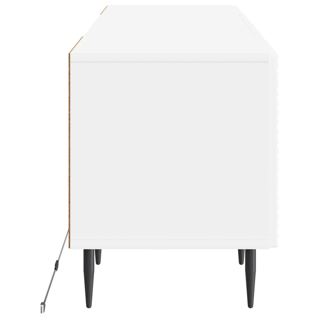 LED TV-skab Hvid Konstrueret træ