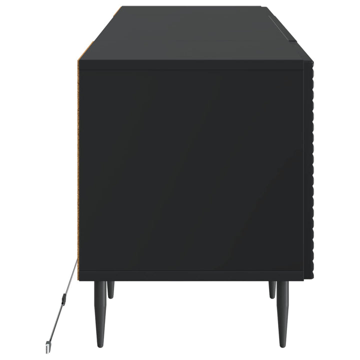 LED TV-skab Sort Konstrueret træ