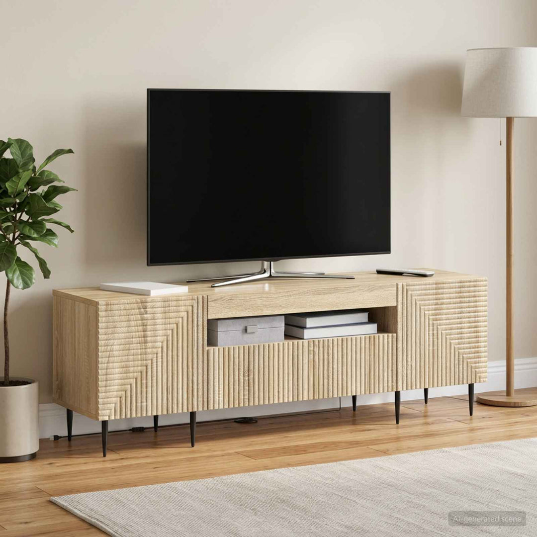 LED TV-skab Sonoma-eg Konstrueret træ