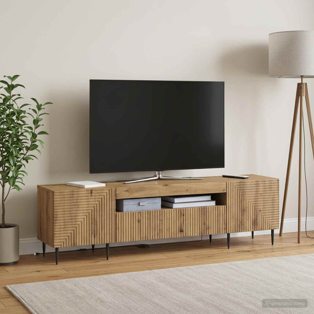 LED TV-skab Artisan-eg Konstrueret træ
