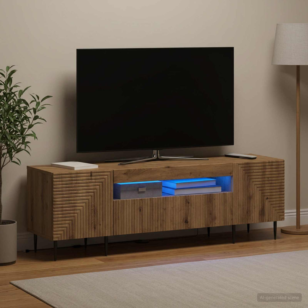 LED TV-skab Artisan-eg Konstrueret træ