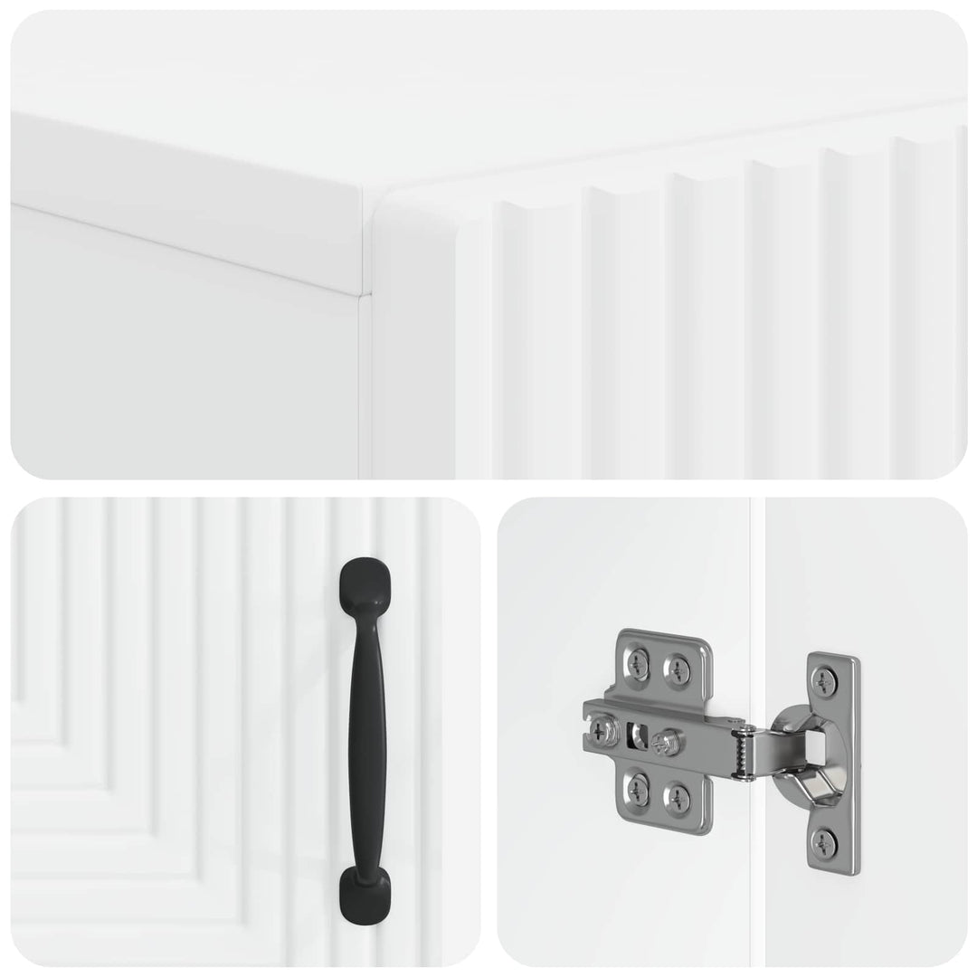 Toilet Skab HAARLEM Hvid 66 x 25,5 x 190 cm Konstrueret træ