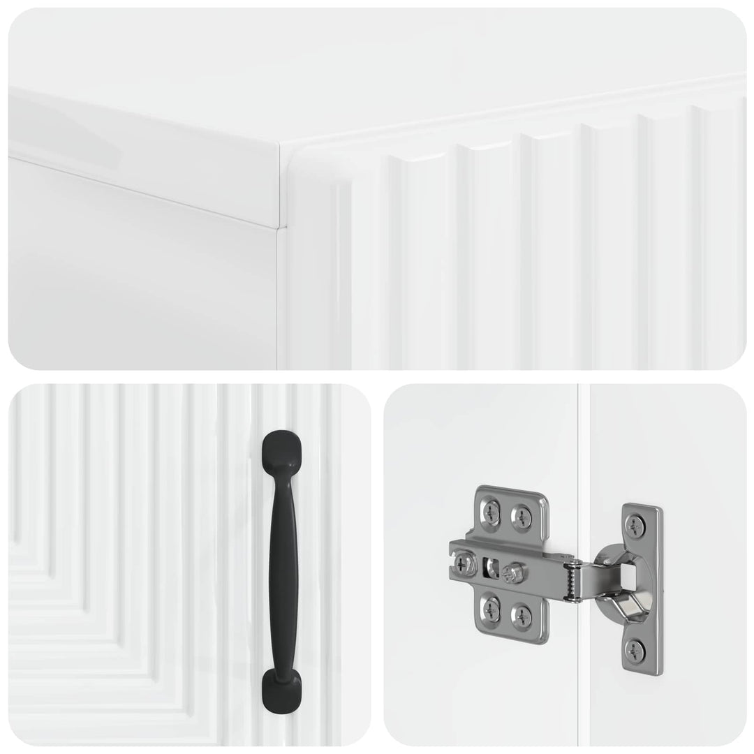 Toilet Skab HAARLEM Hvid højglans 66 x 25,5 x 190 cm