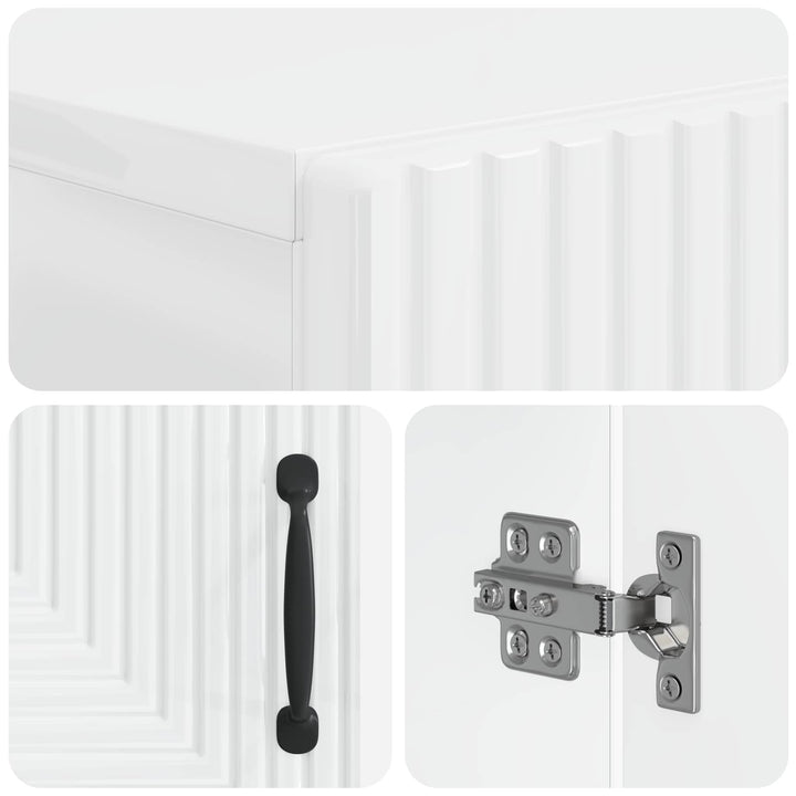 Toilet Skab HAARLEM Hvid højglans 66 x 25,5 x 190 cm