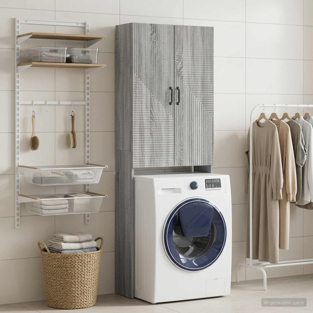 Toilet Skab HAARLEM Grå Sonoma 66 x 25,5 x 190 cm