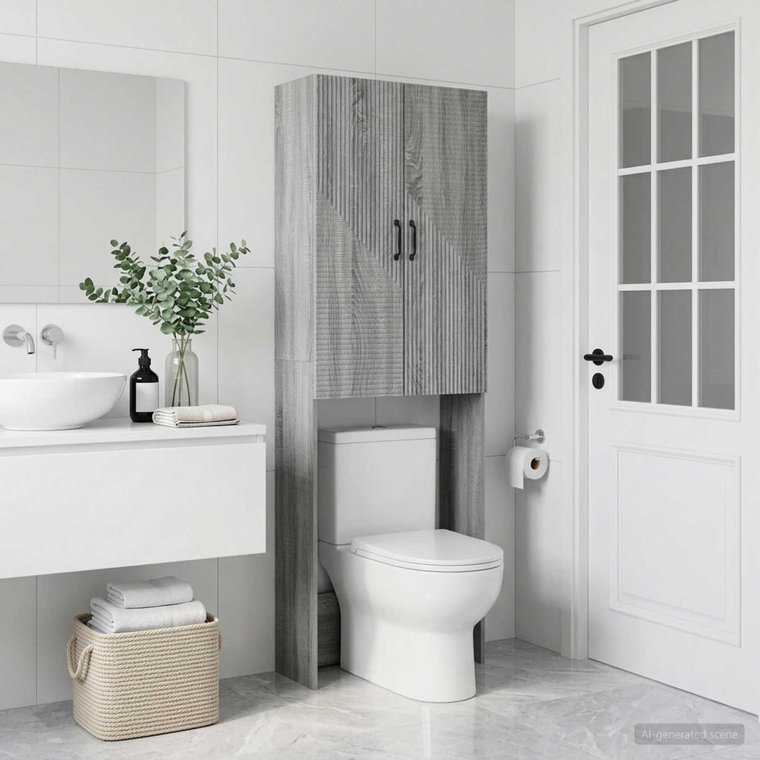 Toilet Skab HAARLEM Grå Sonoma 66 x 25,5 x 190 cm