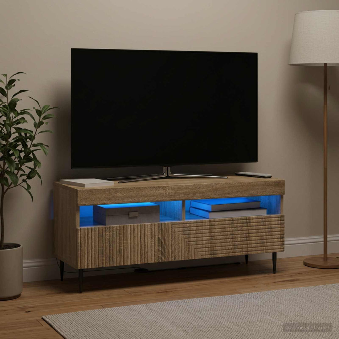LED TV-skab Sonoma-eg Konstrueret træ