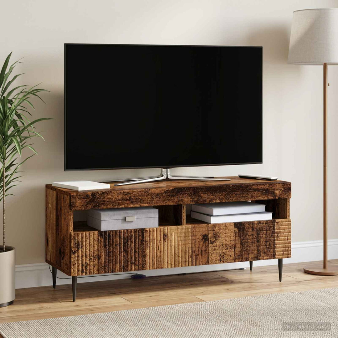 LED TV-skab Gammelt træ Konstrueret træ