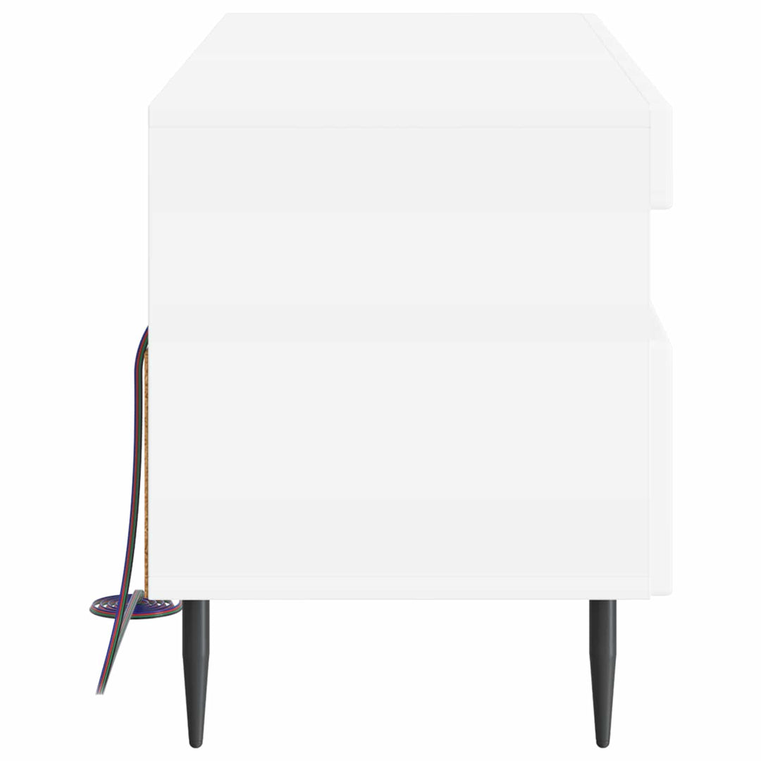 LED TV-skab Hvid Konstrueret træ