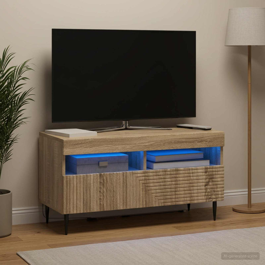 LED TV-skab Sonoma-eg Konstrueret træ
