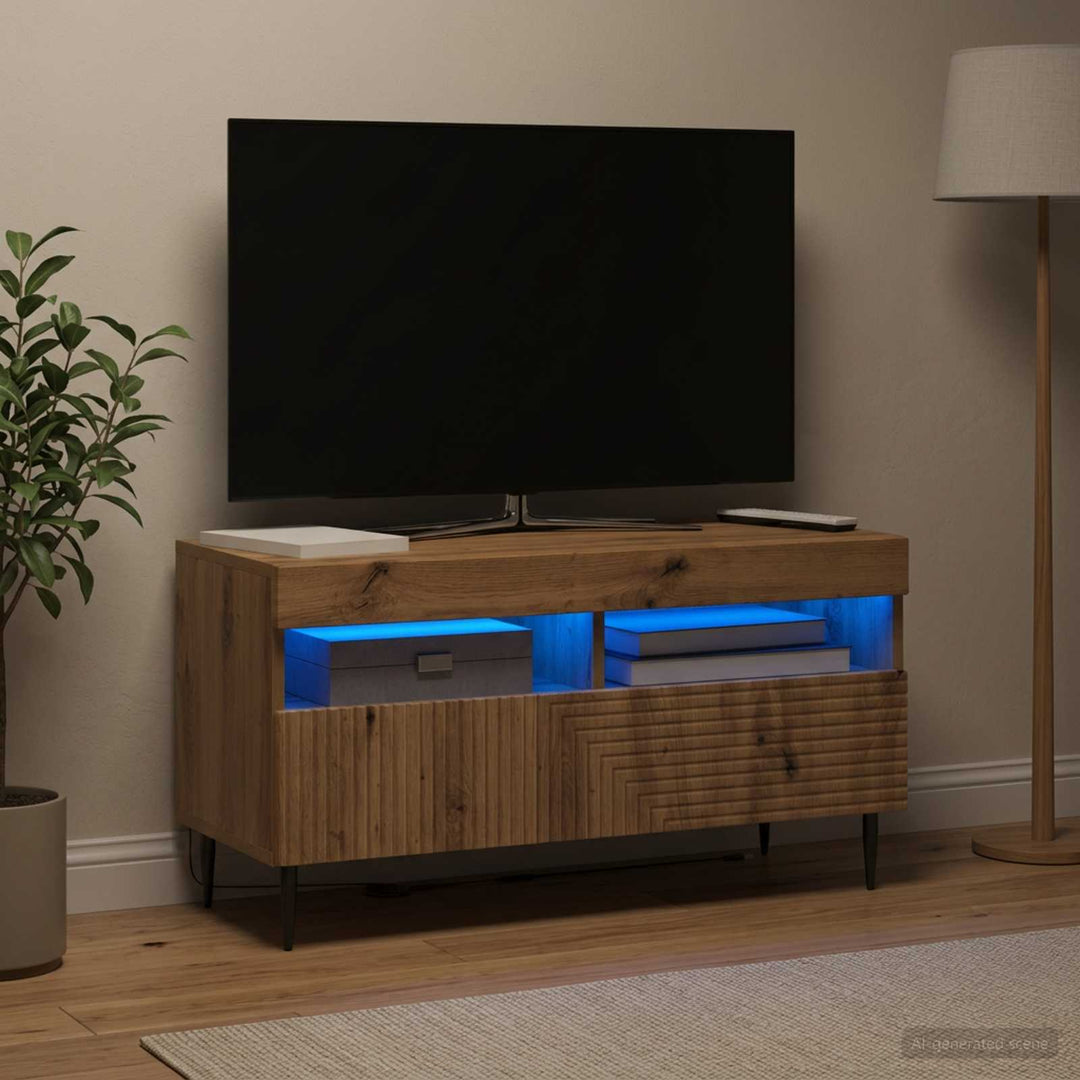 LED TV-skab Artisan-eg Konstrueret træ