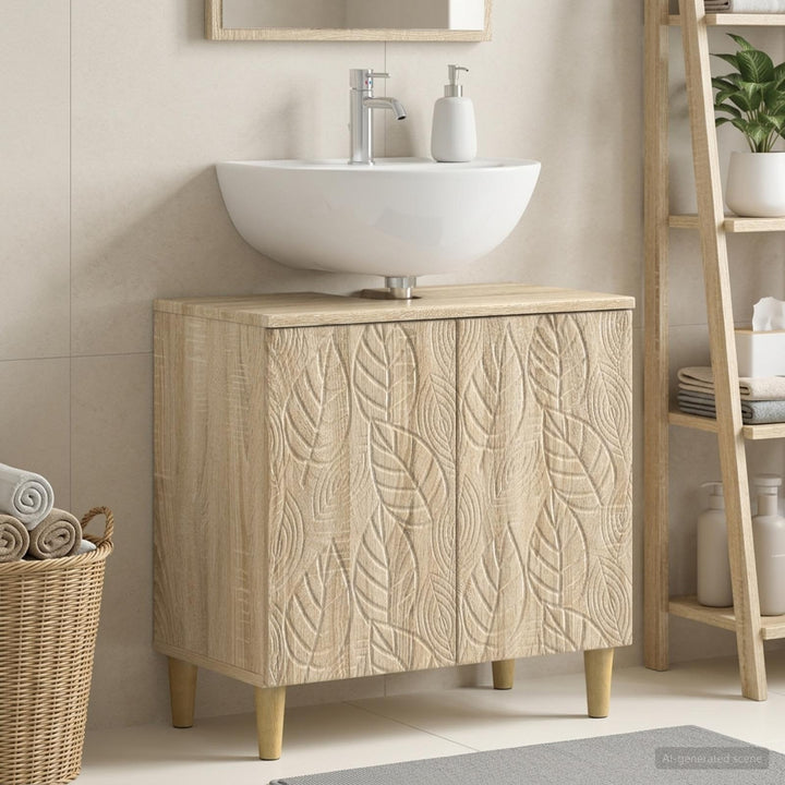 Badeværelsesskabsunder DELFT Sonoma-eg 59,5 x 31,5 x 59 cm