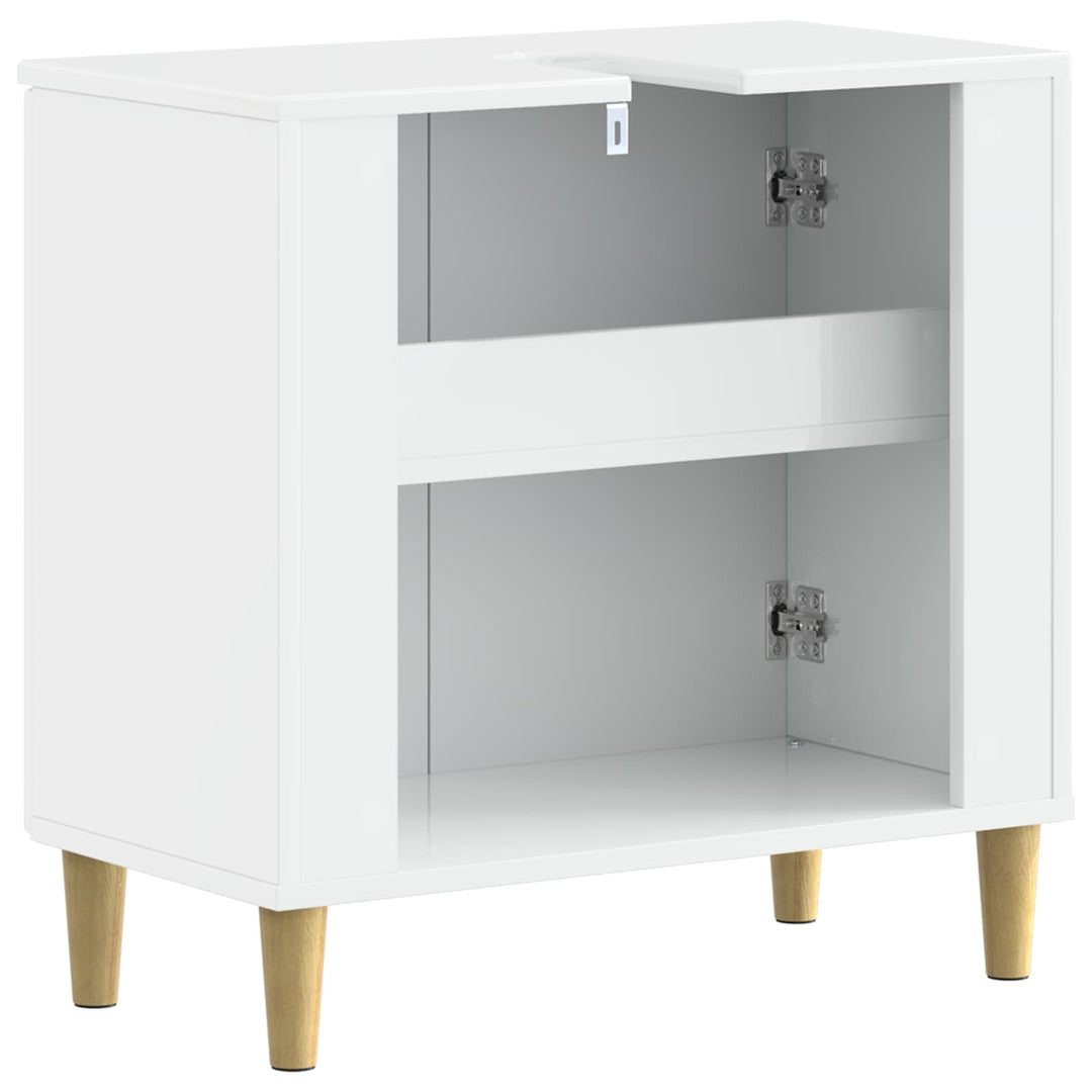Badeværelsesskabsunder DELFT Hvid højglans 59,5 x 31,5 x 59 cm