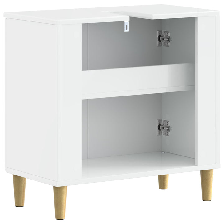 Badeværelsesskabsunder DELFT Hvid højglans 59,5 x 31,5 x 59 cm