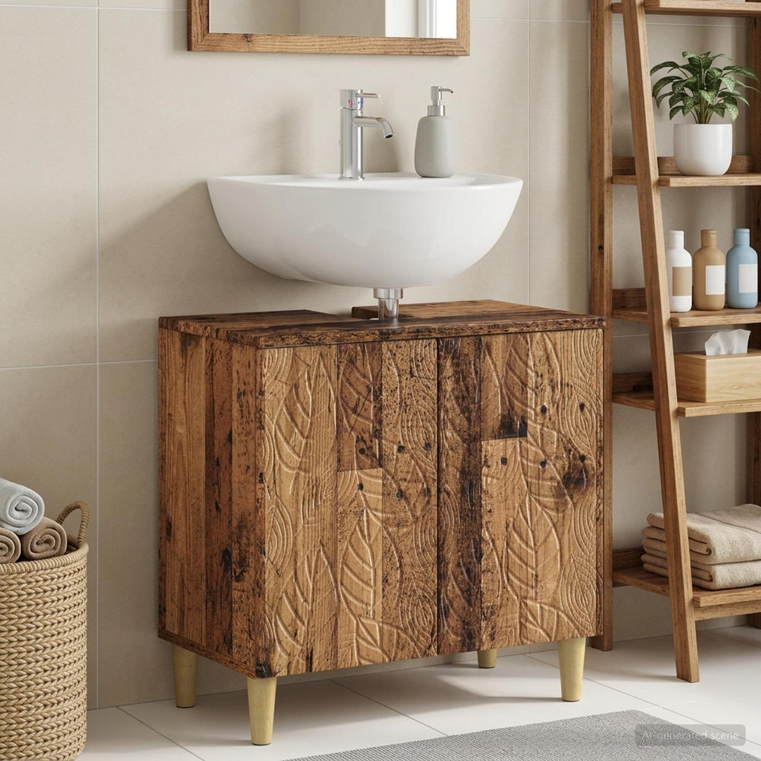 Badeværelsesskabsunder DELFT Gammelt træ 59,5 x 31,5 x 59 cm