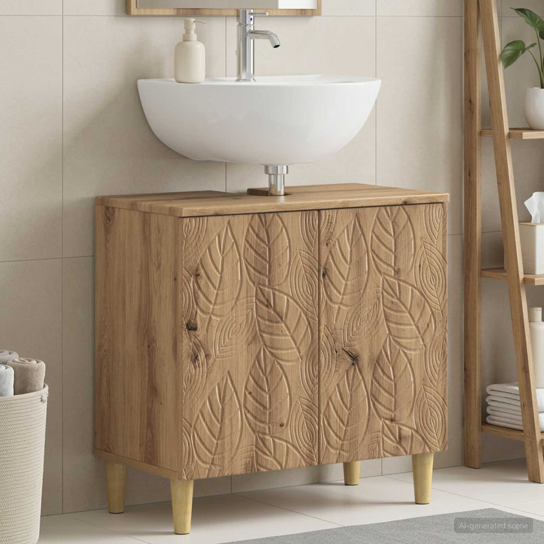Badeværelsesskabsunder DELFT Artisan-eg 59,5 x 31,5 x 59 cm